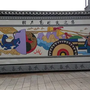 昆明禄劝武定富民嵩明寻甸墙体彩绘彝族文化墙体彩绘手绘墙绘墙画锦泰彩绘