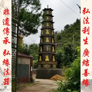 厂家供应弘缘法器铜佛塔铜宝塔景区道观千佛塔万佛塔