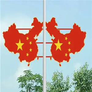淄博LED造型灯 路灯杆中国结 LED灯杆造型 市政春节亮化装饰2米扇形中国结