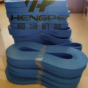 耐高温糊盒机皮带蓝色尼龙片基带粘盒机平面传动带批发