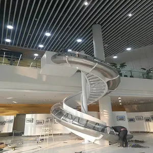 钢木旋转楼梯 卷板楼梯 复式别墅楼梯 家用商用等定制