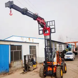 四驱叉车吊臂 尺寸定做 多功能侧移器 3级门架升高5米