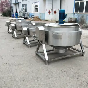 直带电加热搅拌夹层锅 熬粥煮豆浆牛肉汤蒸煮锅 自动控温卤煮锅