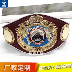拳王金腰带定制WBO成员金腰带制作格斗 自由搏击WBC成员腰带定做
