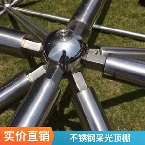 加油站不锈钢焊接平面球形网架施工 埔成钢构螺栓球网架加工厂家