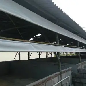 猪栏挡风卷帘图片 防水卷帘篷布安装 养殖牛场保暖帆布按尺寸定做