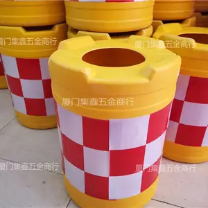 厦门防撞桶圆柱型加厚高速公路国道分流塑料警示墩