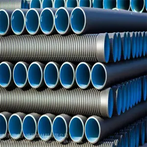 ��������HDPE˫�ڲ��ƹ�����ֱ���ھ���ˮ��300SN8 ����ϩ�ܵ���ѡԴͷ����