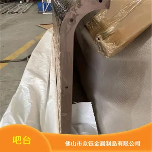 半手工半机械工业风白色吧台 重钰金属设计制作别墅保养简单服务台