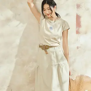 素言夏文艺舒适棉麻女装 品牌库存尾货折扣店供应拿货基地