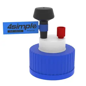 4simple肖特/塑料溶剂瓶安全供液盖GL45盖废液收集盖单向流动相密