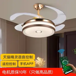 隐形风扇灯吊扇灯吸顶灯变频大风力现代简约家用客厅餐厅灯卧室灯