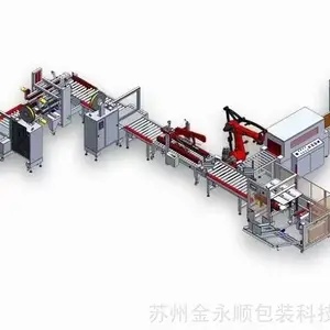 苏州自动化包装线-化妆品包装盒饮料矿泉水热收缩膜包装机流水线