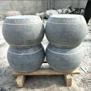 寺庙大殿柱子底托别墅庭院圆柱石鼓墩子四合院柱顶石门墩青石柱墩