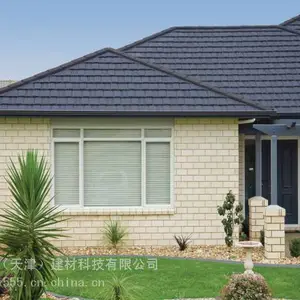 平顶山彩石金属瓦厂家供应 古建喷砂彩石瓦 新型屋面彩石金属瓦
