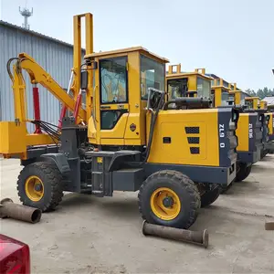 新款360型高速公路波形护栏打桩机厂家 圆桩换方桩小型护栏打桩机