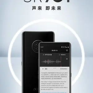 SR901科大讯飞AI智能录音笔终身免费转写 中英转译专业触屏2+10麦组合演讲会议录音器