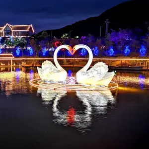 LED树脂天鹅造型灯户外防水LED景观灯具公园庭院美陈亮化装饰景观