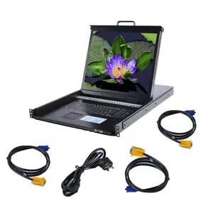 大唐荣耀DT-1716kvm切换器LED/LCD16口17寸折叠液晶1u机架抽拉显示器