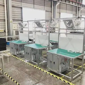 车间铝型材铝合金工作台 可移动车间双面操作台灯检台
