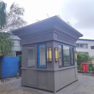 哈尔滨商圈售货岗亭 室外玻璃吸烟室保安岗亭 本地工厂直发