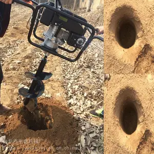 农用种树钻坑机 拖拉机带动螺旋挖坑机 厂家热销植树挖坑机视频