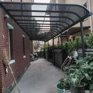 北京定做铝合金雨棚 耐力板雨篷 庭院遮雨棚 停车棚 自行车充电桩停车棚 雨搭