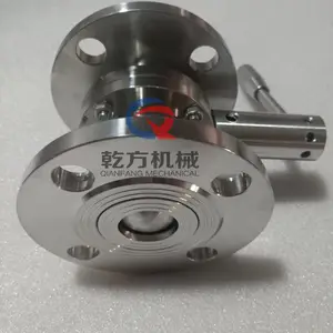 不锈钢卫生级一体式止回阀蝶阀/DN100法兰一体阀