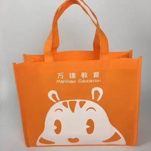 广州厂家现货批发无纺布袋子教育宣传袋手提袋车线置物袋胶版印刷