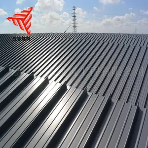 厂家供应0.9mm厚65-430型 铝镁锰屋面板 大型厂房钢结构屋面材料