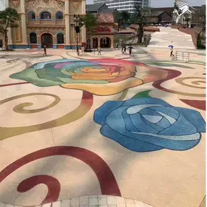 蚌埠游乐园彩色砾石聚合物地坪包工包料 经验丰富