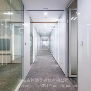 惠州 全景玻璃隔墙 钢铝单玻隔断 百叶隔断厂家