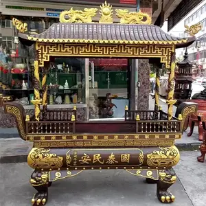 寺院生铁香炉供应厂家 专业铸造长方形带盖香炉
