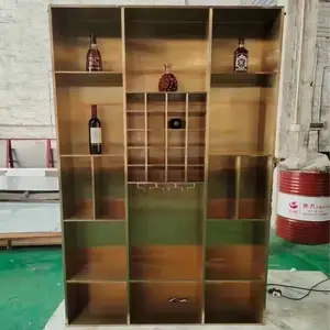 连锁店酒柜 酒窖红酒展示柜 餐厅别墅酒店存酒展示一体不锈钢酒柜