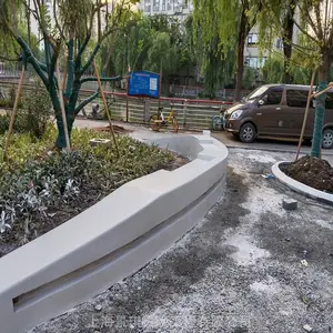 重庆花园城市景观装饰产品 真石丽泰科石无机砼泰克石坐凳使用