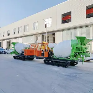 高标准农田水利履带罐车 混凝土搅拌运输车 加长皮带底盘砂浆车