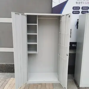 冷轧钢板清洁柜图片 双开门洁具柜尺寸 304不锈钢清洁工具柜定做