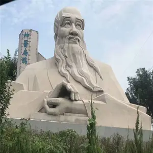 曲阳石雕汉白玉孔子老子陶行知雷锋伟人像校园雕塑