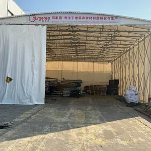 大型活动仓库防雨棚仓储式遮阳棚仓房过道电动伸缩蓬移动篷