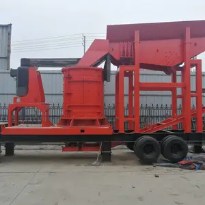 时产100吨移动破碎站 隧洞洞渣石料生产线 修高速公路用的制砂机