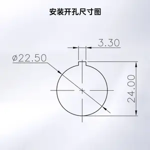 LSHITECH龙仕 厚面板安装USB母座延长线 M22.5面板开孔