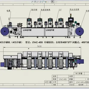 菱铁供应4-8色全轮转凸版印刷机 商标印刷机