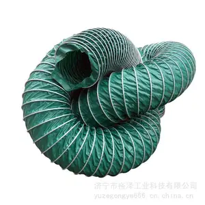 帆布通风管加厚高温排风软管防火阻燃帆布钢丝伸缩排烟气除尘管