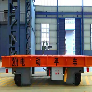 全自动导轨式台车_鲁起重工厂房用电瓶式电动平车供应