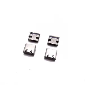 TYPE C14P-16P母座板上四脚插板SMT