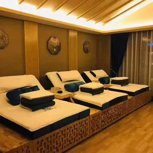 宏图家具电动足浴大炕定做足疗按摩spa沙发床单人布艺足疗炕床