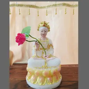 九莲圣母神像雕塑 玻璃钢雕刻佛像 莲花圣母 三霄娘娘塑像