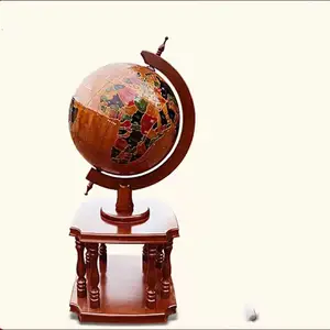 焕环祥 实木地球仪落地摆件 赠送母校周年礼物 开业仪式大号礼品