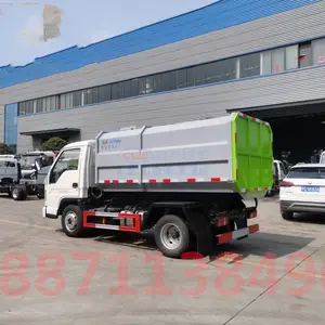 市政环卫江铃6方无泄漏后挂桶垃圾车垃圾清理好帮手