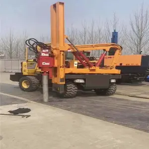 小型护栏打桩机_智创波形护栏打拔一体机_建筑工地护栏打桩机制造商
